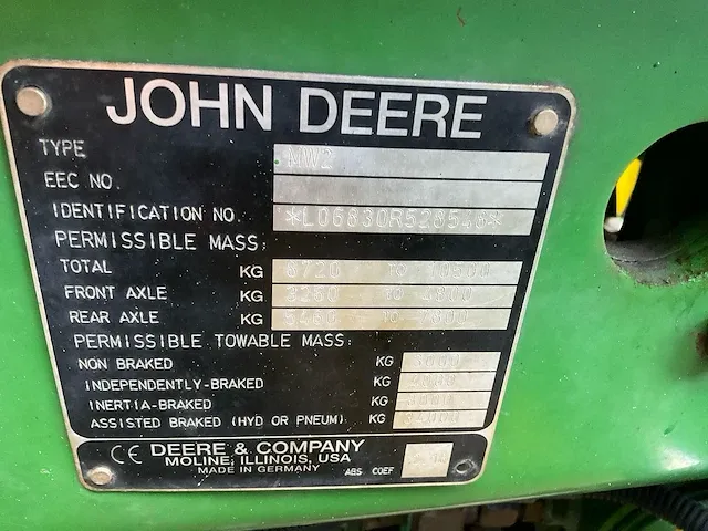 John deere 6830 autopower premium vierwielaangedreven landbouwtractor - afbeelding 25 van  41