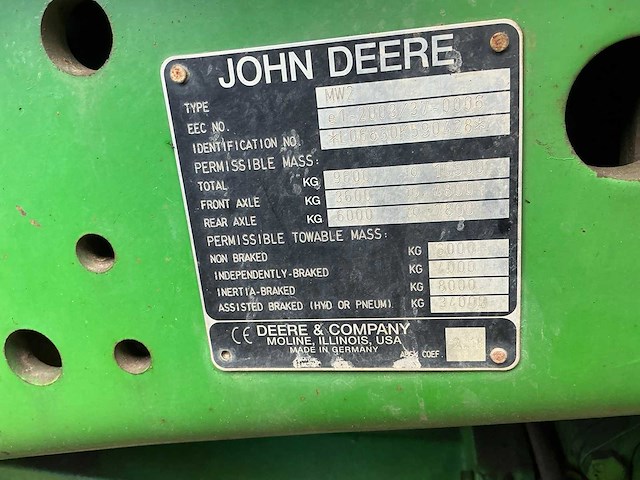 John deere 6830 vierwielaangedreven landbouwtractor - afbeelding 41 van  47