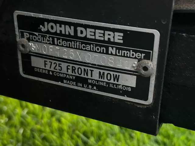 John deere f725 - 1997 - front-mount mower - zitmaaier - afbeelding 2 van  16