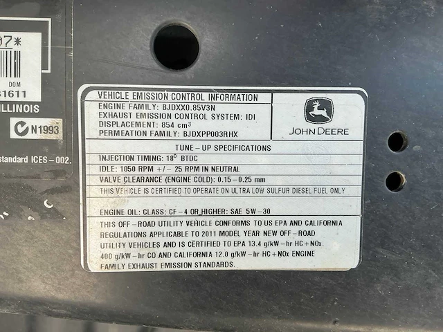 John deere xuv855d utv - afbeelding 14 van  22