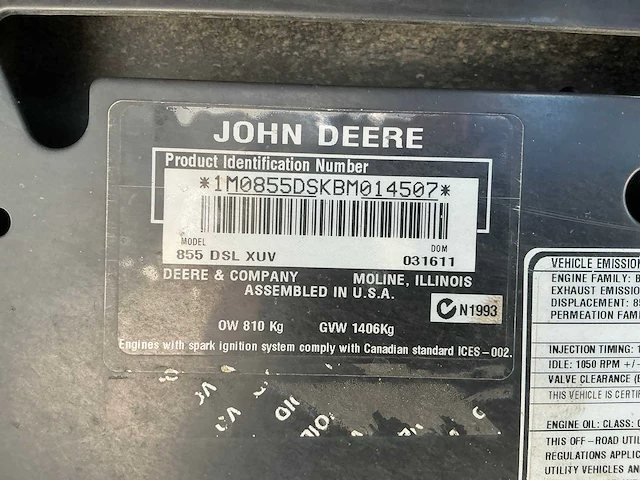 John deere xuv855d utv - afbeelding 15 van  22