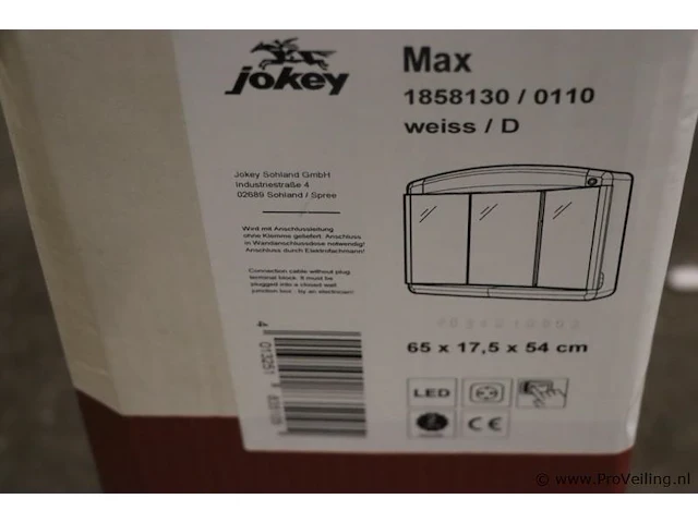 Jokey badkamer/medicijnenkast met spiegel - 65x17,5x54cm - afbeelding 4 van  4