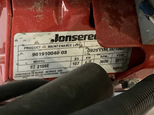 Jonsered st2109e sneeuwfrees - afbeelding 8 van  16