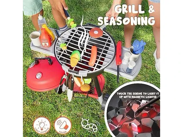 Joyin 34 stuks speelgoed bbq-grillset - afbeelding 4 van  4