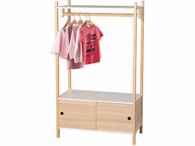 Judy wild kid's spirit kinderkast met schuifdeur en kast hout 80x40x136 cm hout - afbeelding 1 van  2