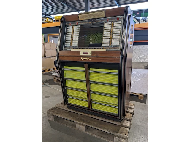 Jukebox bergmann symphonie 80 – 1957 , bergmann, symphonie 80, hout, 1957 - afbeelding 1 van  16