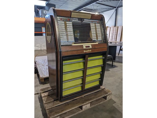 Jukebox bergmann symphonie 80 – 1957 , bergmann, symphonie 80, hout, 1957 - afbeelding 9 van  16