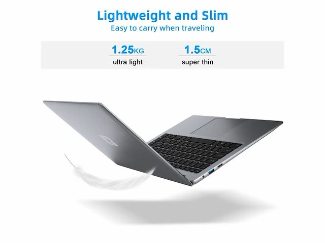 Jumper laptop windows 11 notebook 14 zoll 12 gb ram 256 gb ssd 64 bit usb 3.0 intel celeron qwerty - afbeelding 4 van  5
