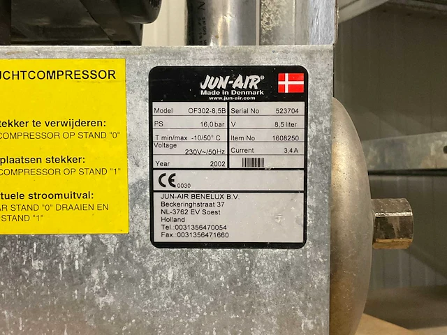 Junair of302-8,5b olievrije compressor - afbeelding 5 van  5