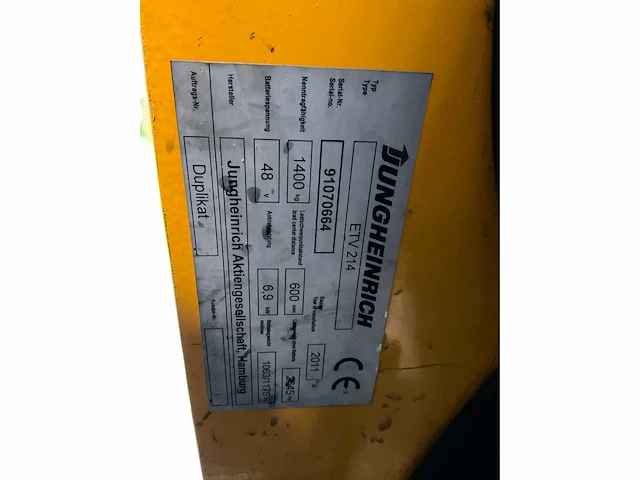 Jungheinrich - - etv 214 - reach truck - afbeelding 9 van  21