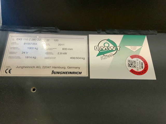 Jungheinrich - 2011 - eks110z280zz - orderpicker - afbeelding 16 van  16