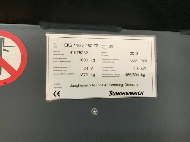 Jungheinrich - 2013 - eks110z280zz - orderpicker - afbeelding 3 van  14