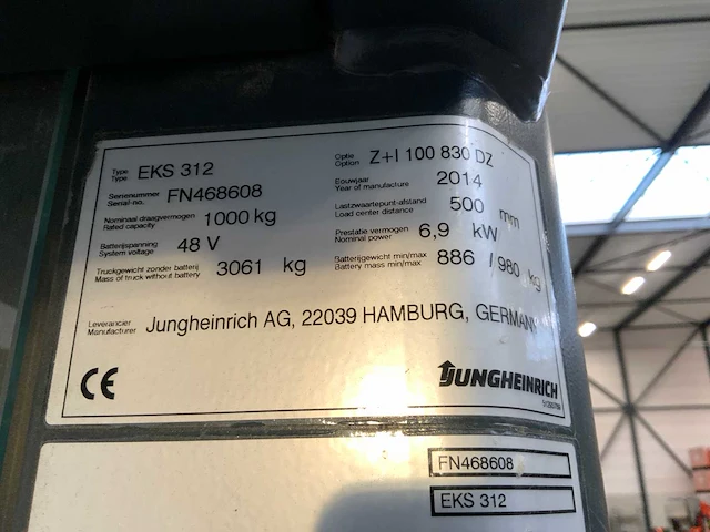 Jungheinrich - 2014 - eks312 - orderpicker - afbeelding 16 van  26