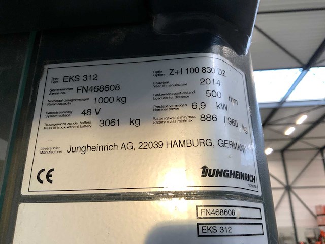 Jungheinrich - 2014 - eks312 - orderpicker - afbeelding 16 van  26