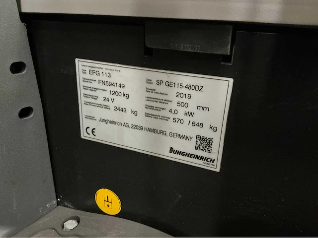 Jungheinrich - 2019 - efg 113 - reach truck - afbeelding 20 van  27