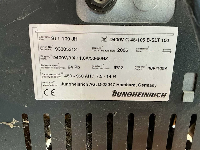 Jungheinrich - 48v 105a - acculaders - 2006 - afbeelding 3 van  3