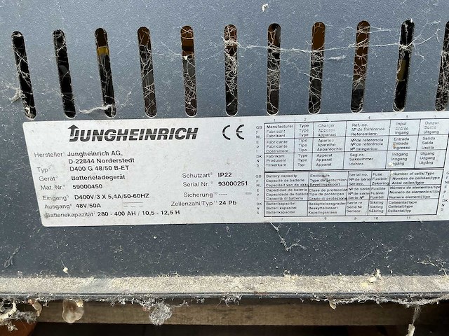 Jungheinrich - 48v 50a - acculaders - afbeelding 2 van  2