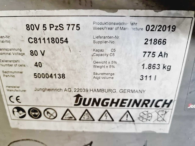 Jungheinrich - efg 540ks - vorkheftruck - afbeelding 22 van  30