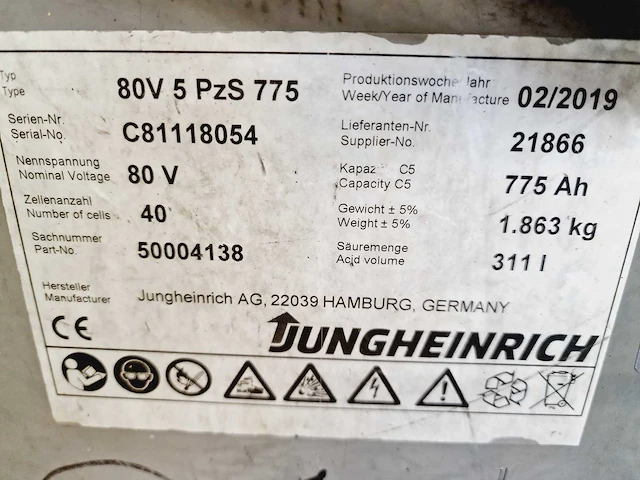 Jungheinrich - efg 540ks - vorkheftruck - afbeelding 24 van  30