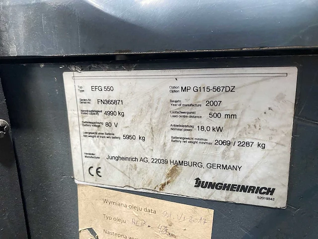 Jungheinrich - efg 550 - vorkheftruck - afbeelding 5 van  15