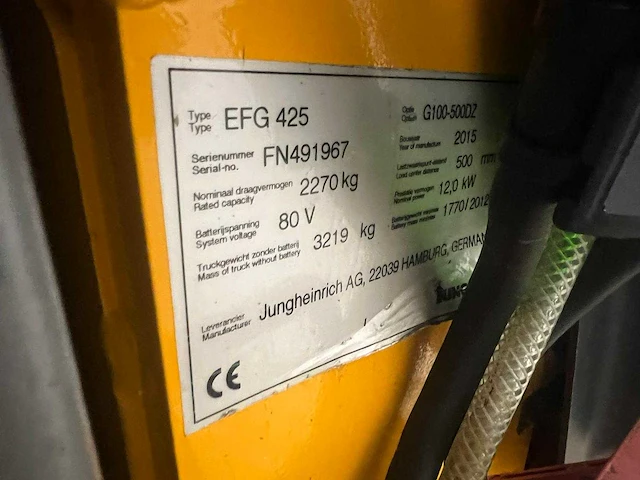 Jungheinrich - efg425k - vorkheftruck - afbeelding 7 van  9