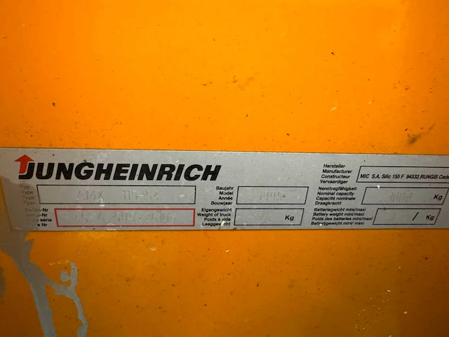 Jungheinrich amx 115-54 hydraulische pompwagen - afbeelding 2 van  10