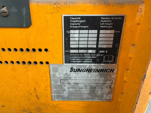 Jungheinrich amx-e hydraulische/ elektrische palletwagen - afbeelding 14 van  14
