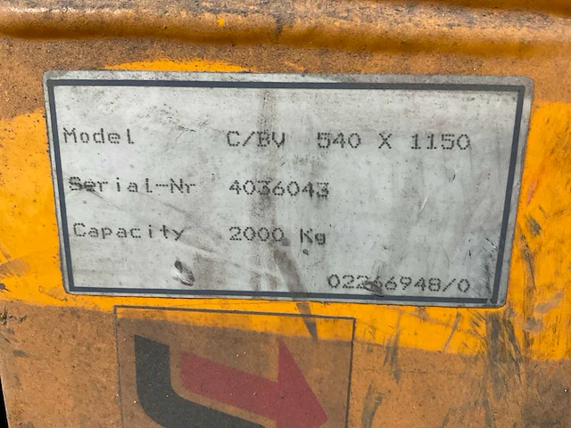 Jungheinrich c/bv hand hydraulische palletwagen - afbeelding 1 van  4