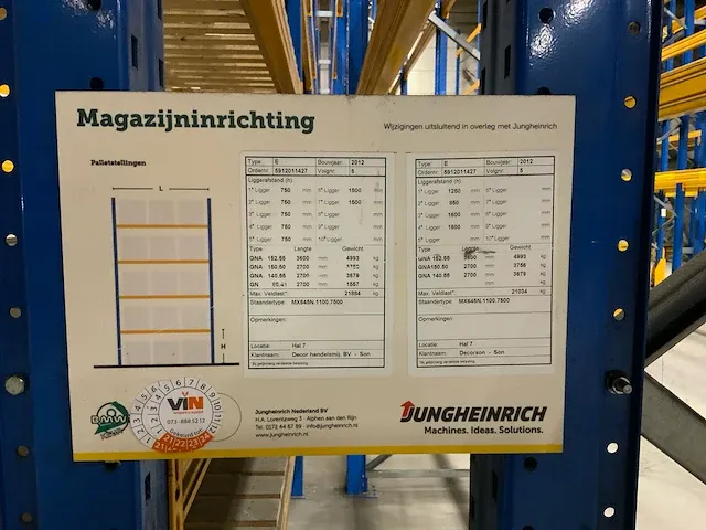 Jungheinrich e / mx 625n.1100. 7500 palletstelling (7x) - afbeelding 10 van  19