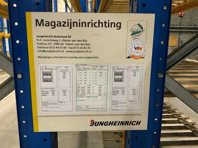 Jungheinrich e / mx 625n.1100. 7500 palletstelling (8x) - afbeelding 3 van  12