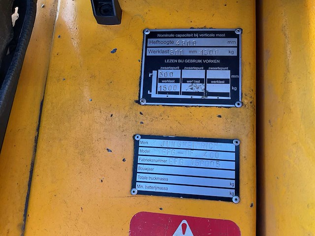 Jungheinrich efg-df 400 vorkheftruck - afbeelding 10 van  10