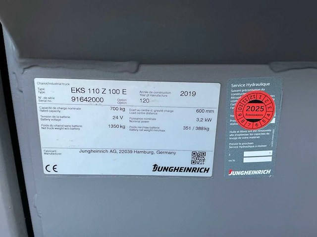 Jungheinrich eks110 orderpick truck 2019 - afbeelding 16 van  23