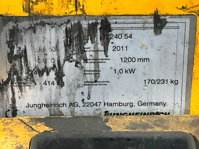 Jungheinrich elektrische palletwagen - afbeelding 7 van  9