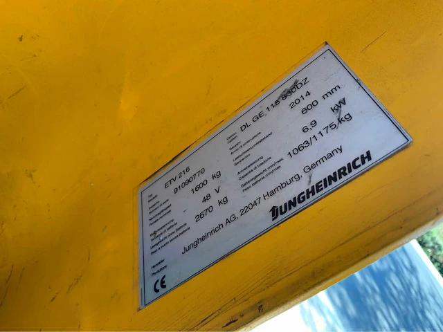 Jungheinrich etv 216 reach truck - afbeelding 2 van  14