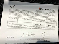 Jungheinrich etv 320 reach truck, accu 2018, lepels 160cm - afbeelding 15 van  26