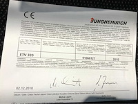 Jungheinrich etv 320 reach truck, accu 2018, lepels 160cm - afbeelding 15 van  26