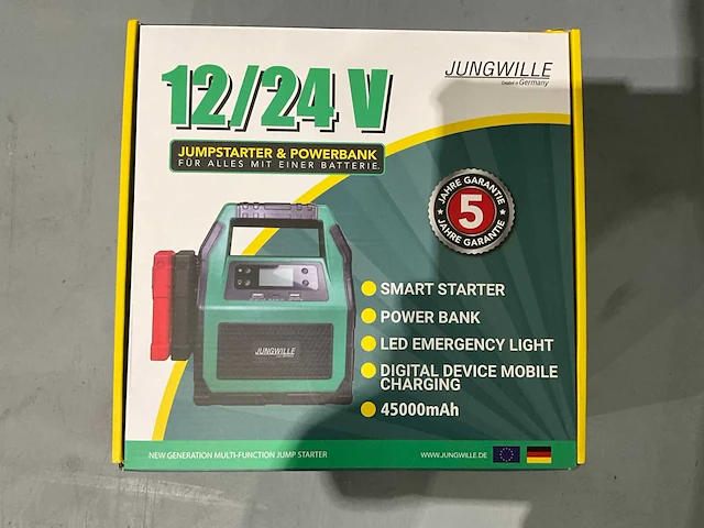 Jungwille - 2025 - 12/24 volt - startbooster / powerbank - afbeelding 8 van  9