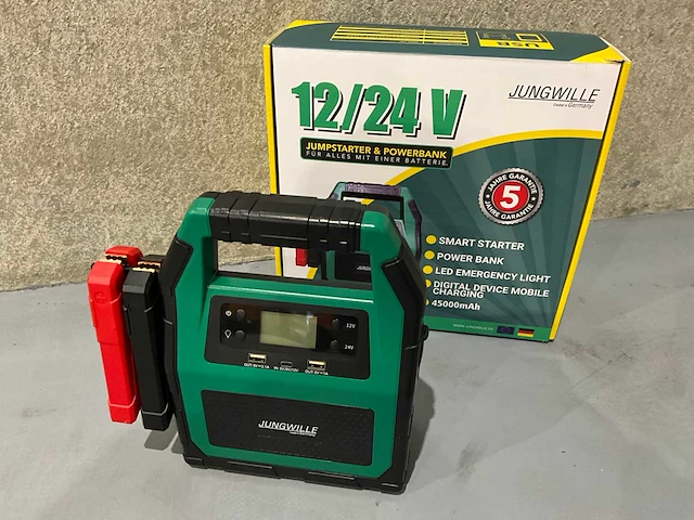 Jungwille - 2025 - 12/24 volt - startbooster / powerbank - afbeelding 1 van  9