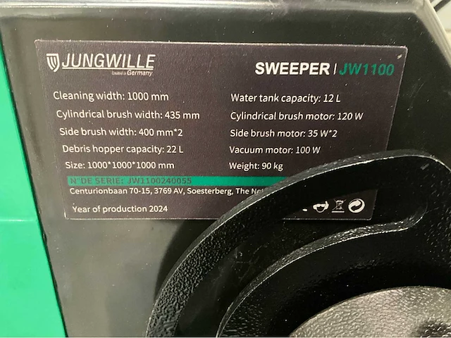 Jungwille - jw1100 -2025 achterloop veegmachine - afbeelding 11 van  15