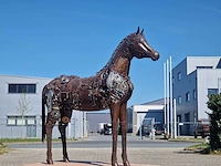 Junk-art tuinbeeld paard - afbeelding 9 van  9