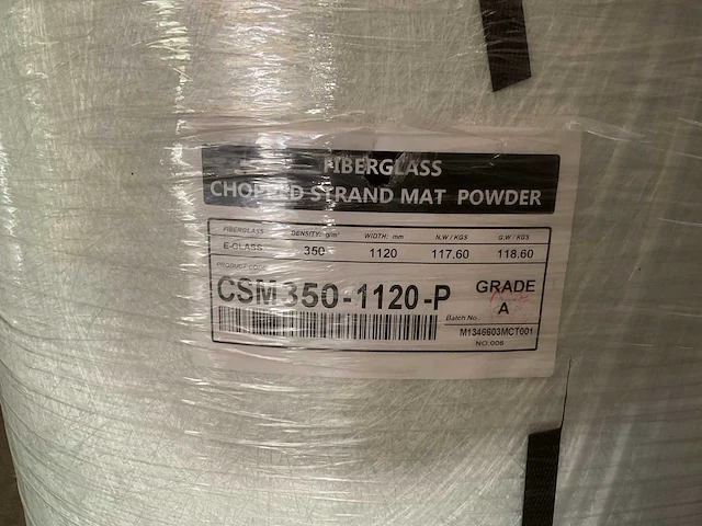 Jushi group csm350 polyester poedergebonden glasvezelmat op rol (4x) - afbeelding 3 van  4