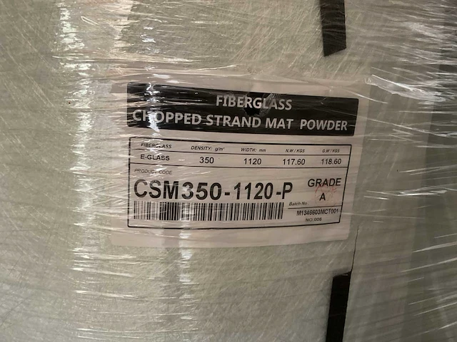 Jushi group csm350 polyester poedergebonden glasvezelmat op rol (4x) - afbeelding 4 van  4