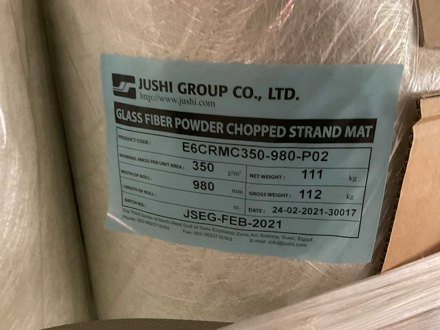 Jushi group e6crmc350 polyester poedergebonden glasvezelmat op rol (4x) - afbeelding 3 van  3