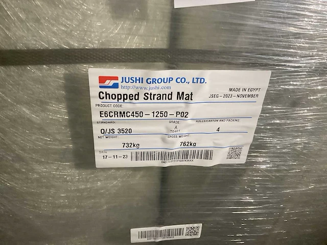 Jushi group e6crmc350 polyester poedergebonden glasvezelmat op rol (4x) - afbeelding 3 van  3