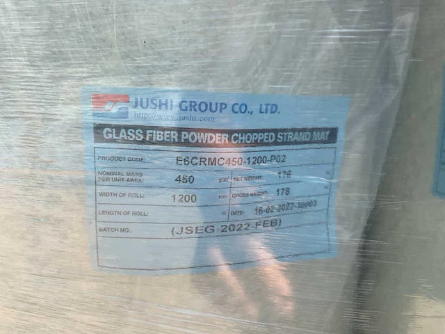 Jushi group e6crmc450 polyester poedergebonden glasvezelmat op rol (4x) - afbeelding 4 van  5