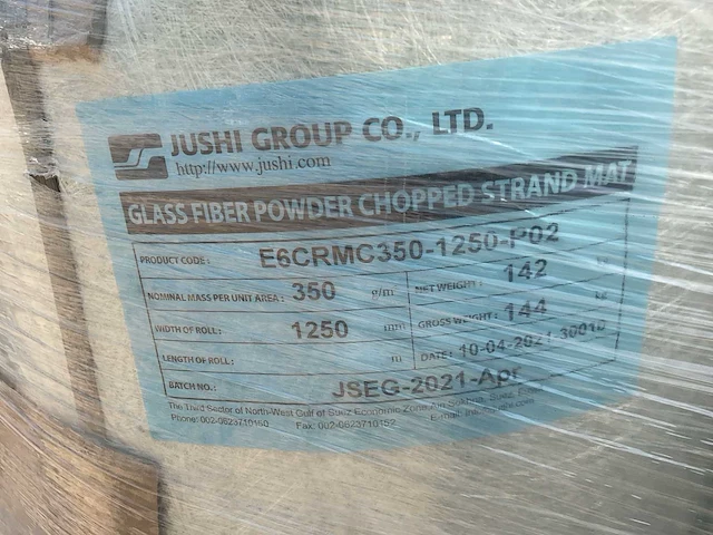 Jushi group e6crmc450 polyester poedergebonden glasvezelmat op rol (4x) - afbeelding 4 van  6
