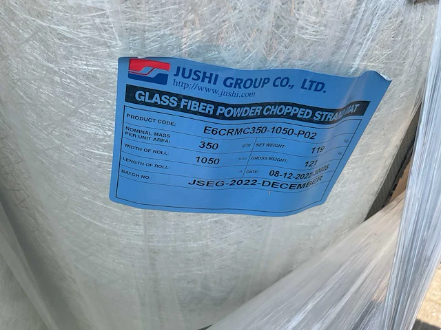Jushi group e6crmc450 polyester poedergebonden glasvezelmat op rol (4x) - afbeelding 4 van  4