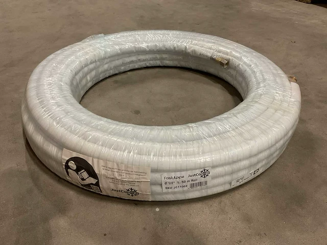 Justcooling fastpipe 1/2” rol á 50m geïsoleerde koelleiding - afbeelding 1 van  3