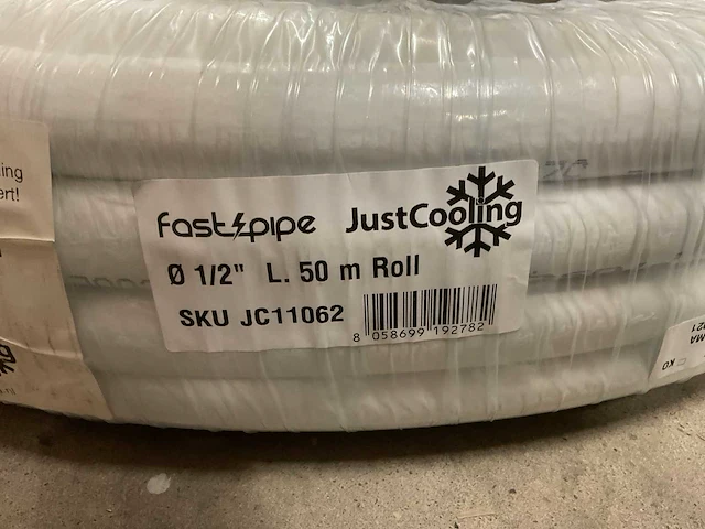 Justcooling fastpipe 1/2” rol á 50m geïsoleerde koelleiding - afbeelding 2 van  3