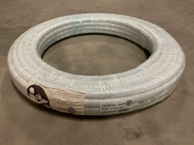 Justcooling fastpipe 1/4” rol á 50m geïsoleerde koelleiding - afbeelding 1 van  3